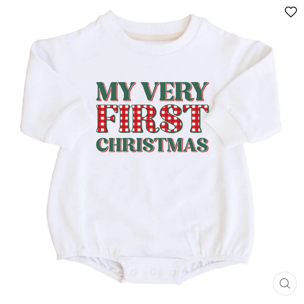White 'My Very First Christmas' Baby Onesie